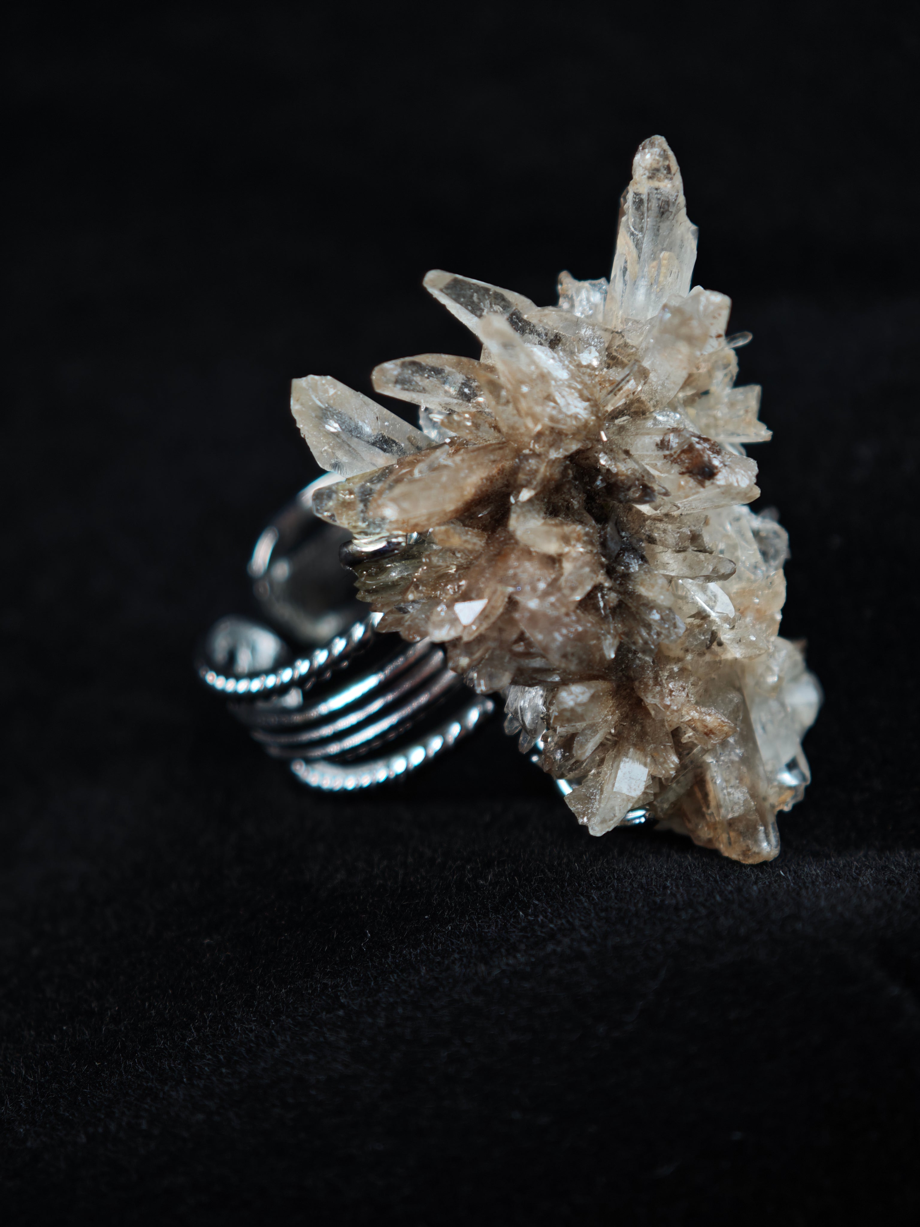Creedite Adjustable Ring - Natural Mineral - Solo Collection -008