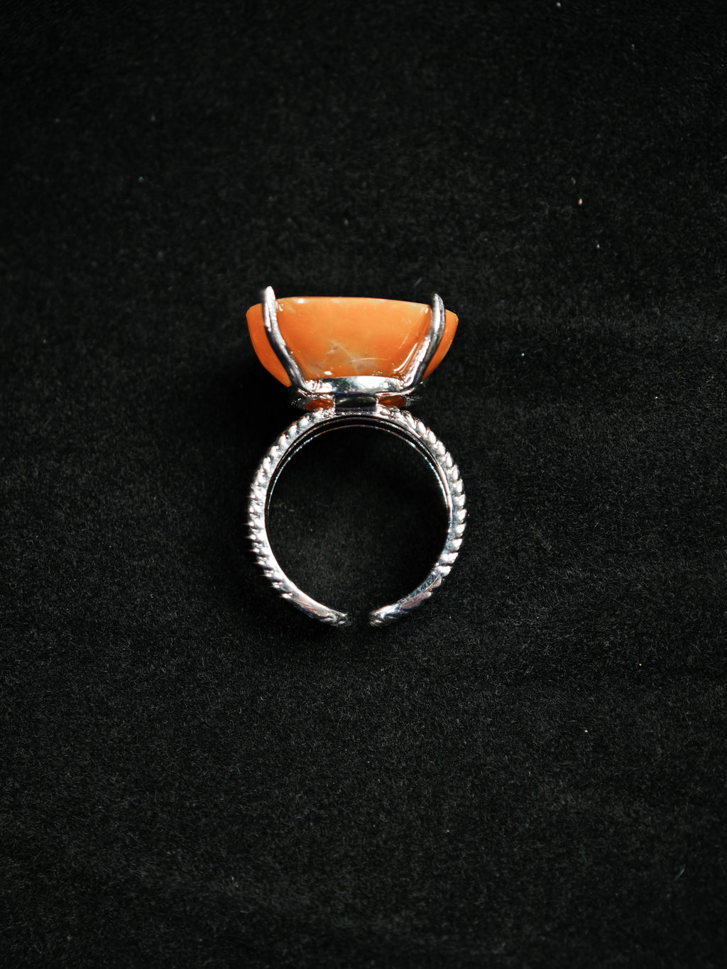 geode Adjustable Ring - Natural Mineral - Solo Collection -010