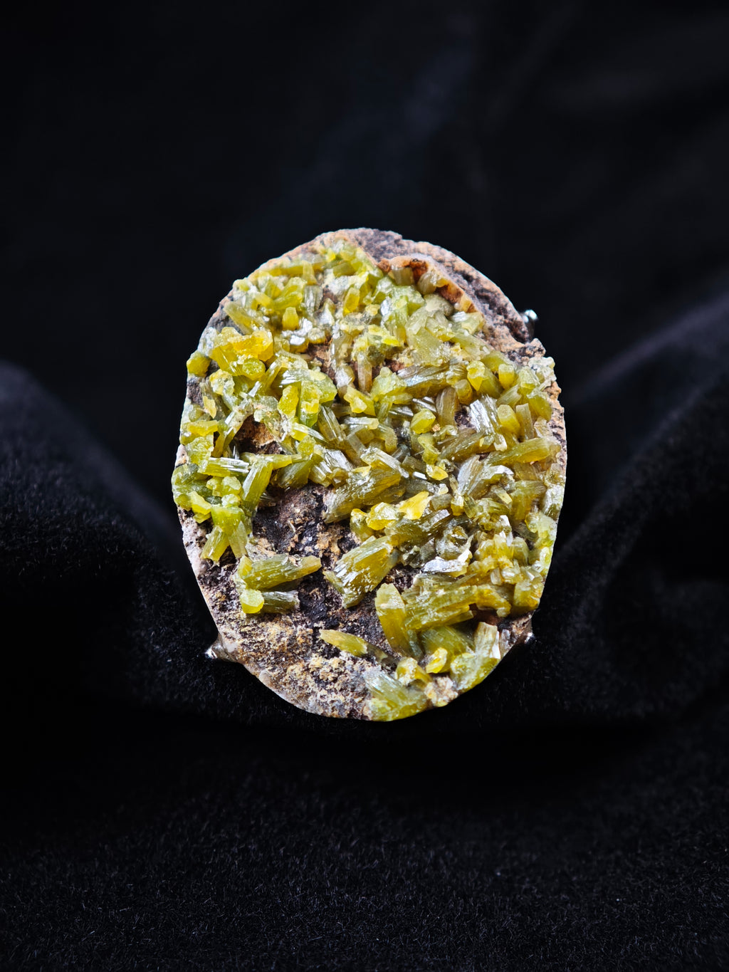 Pyromorphite Adjustable Ring - Natural Mineral - Solo Collection -016