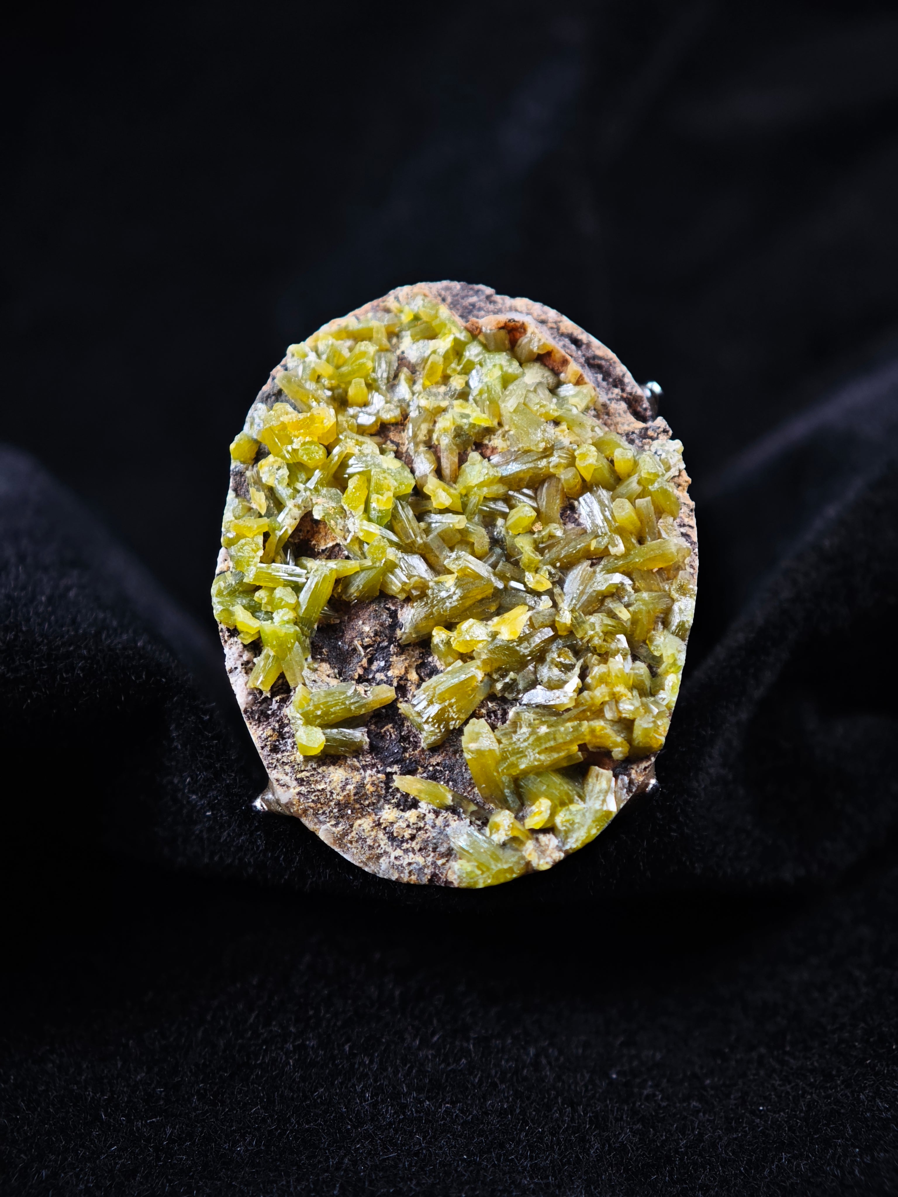 Pyromorphite Adjustable Ring - Natural Mineral - Solo Collection -016