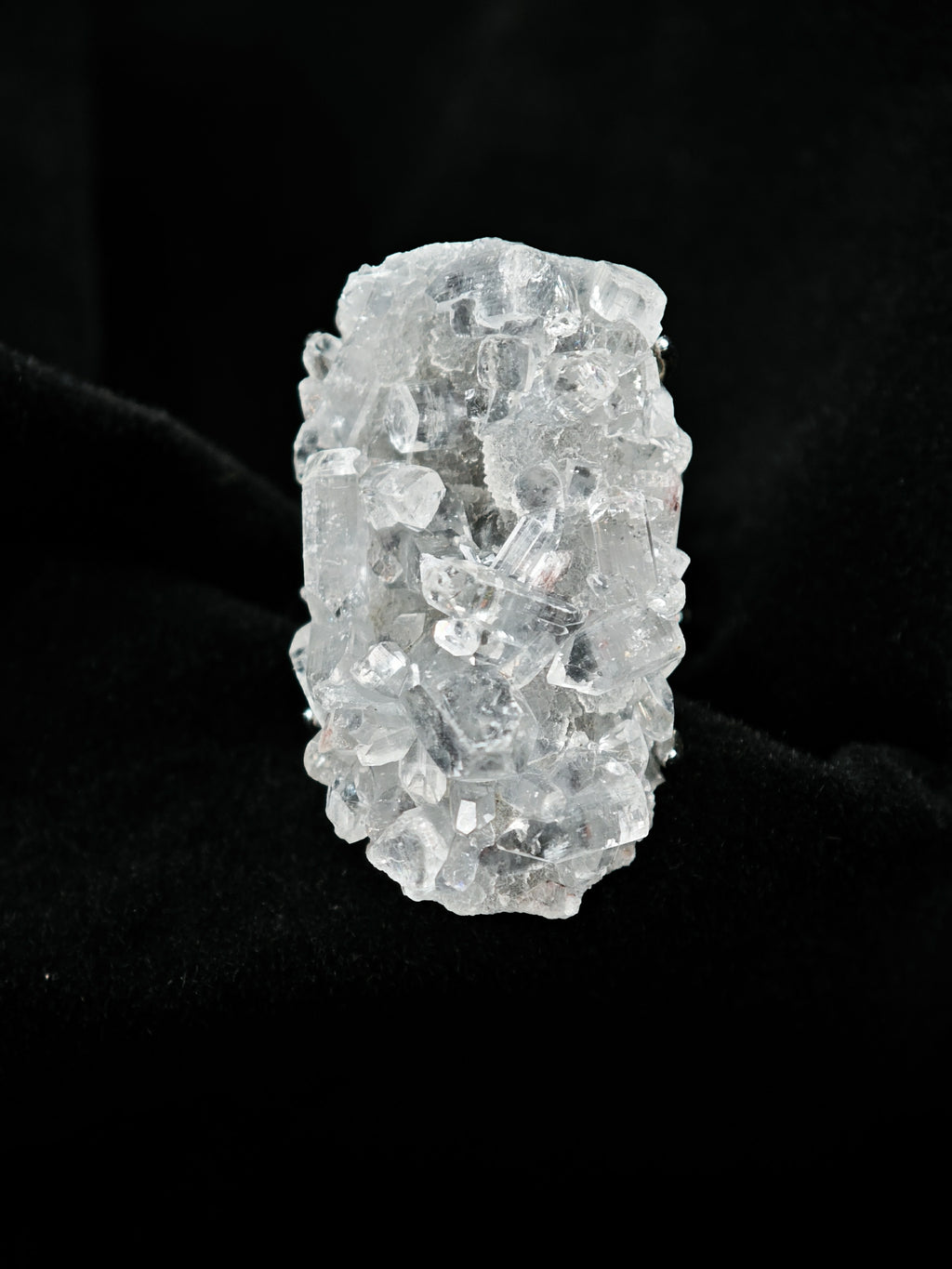 Apophyllite Adjustable Ring - Natural Mineral - Solo Collection -037