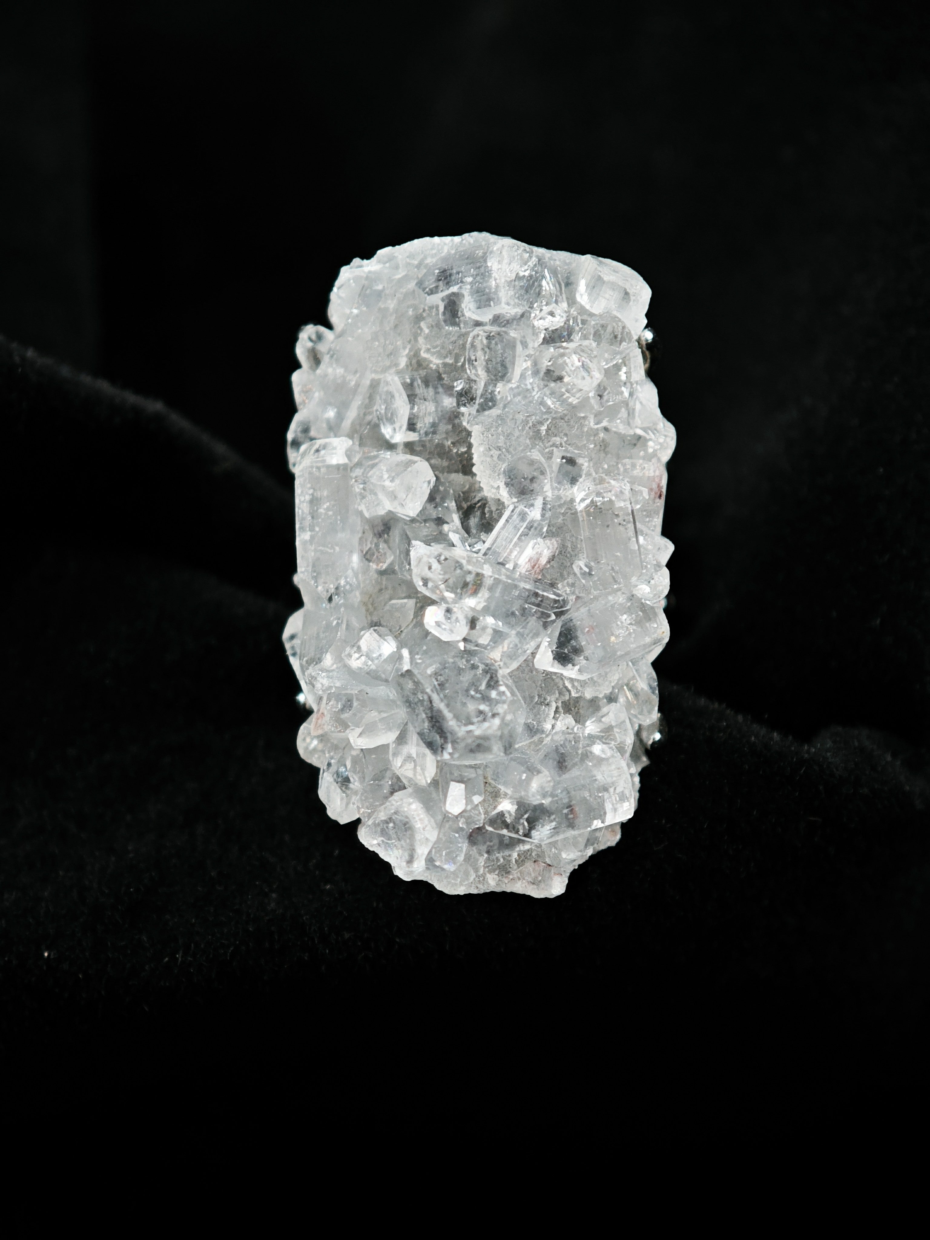 Apophyllite Adjustable Ring - Natural Mineral - Solo Collection -037