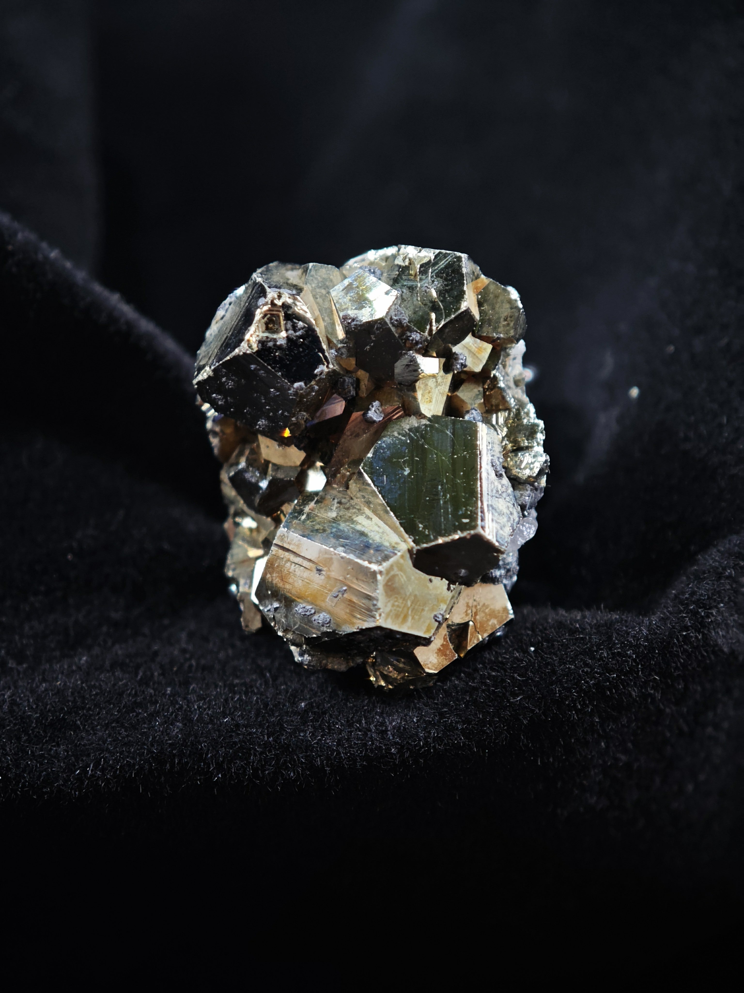 Chalcopyrite Adjustable Ring - Natural Mineral - Solo Collection -043