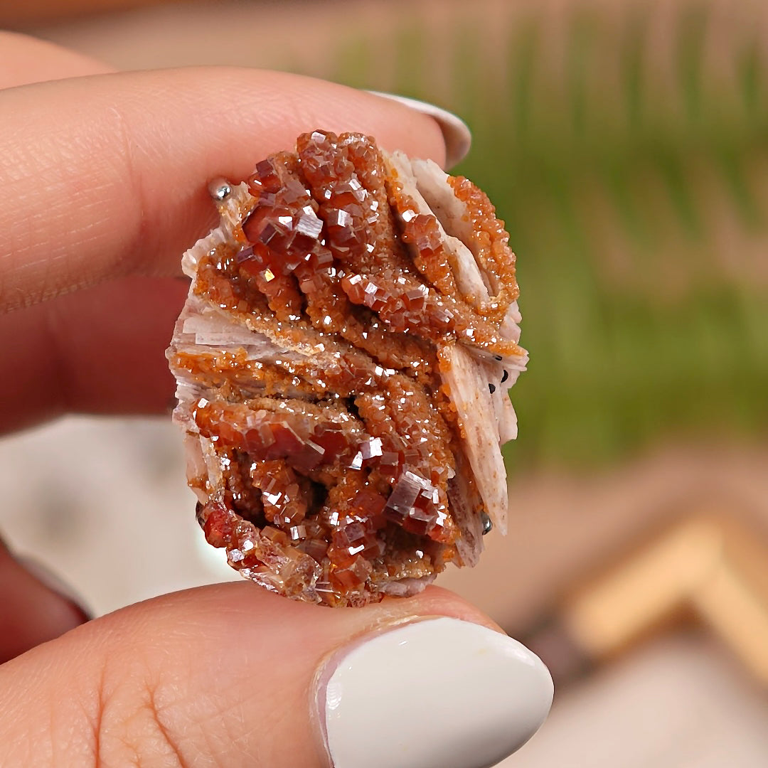 Raw Vanadinite Adjustable Ring – Natural Mineral Stone Ring, Handmade One of a Kind Jewelry-011