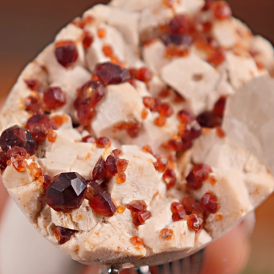 Raw Garnet Adjustable Ring – Natural Mineral Stone Ring, Handmade One of a Kind Jewelry-015