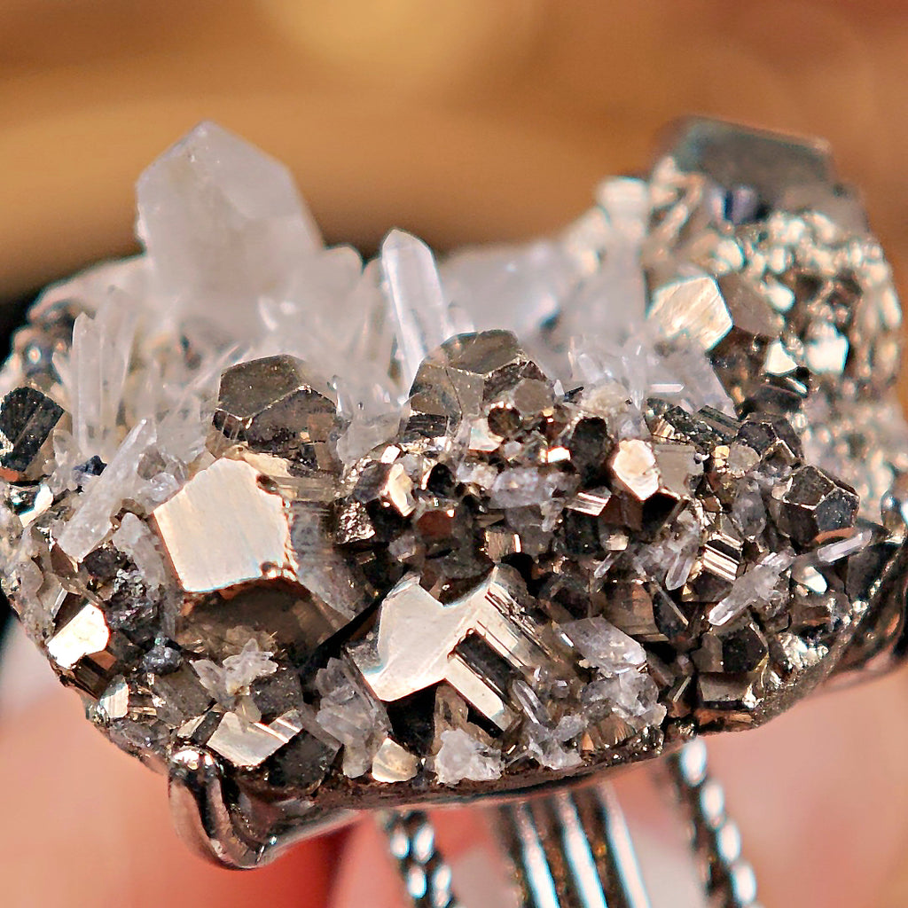 Raw Chalcopyrite Adjustable Ring – Natural Mineral Stone Ring, Handmade One of a Kind Jewelry-005