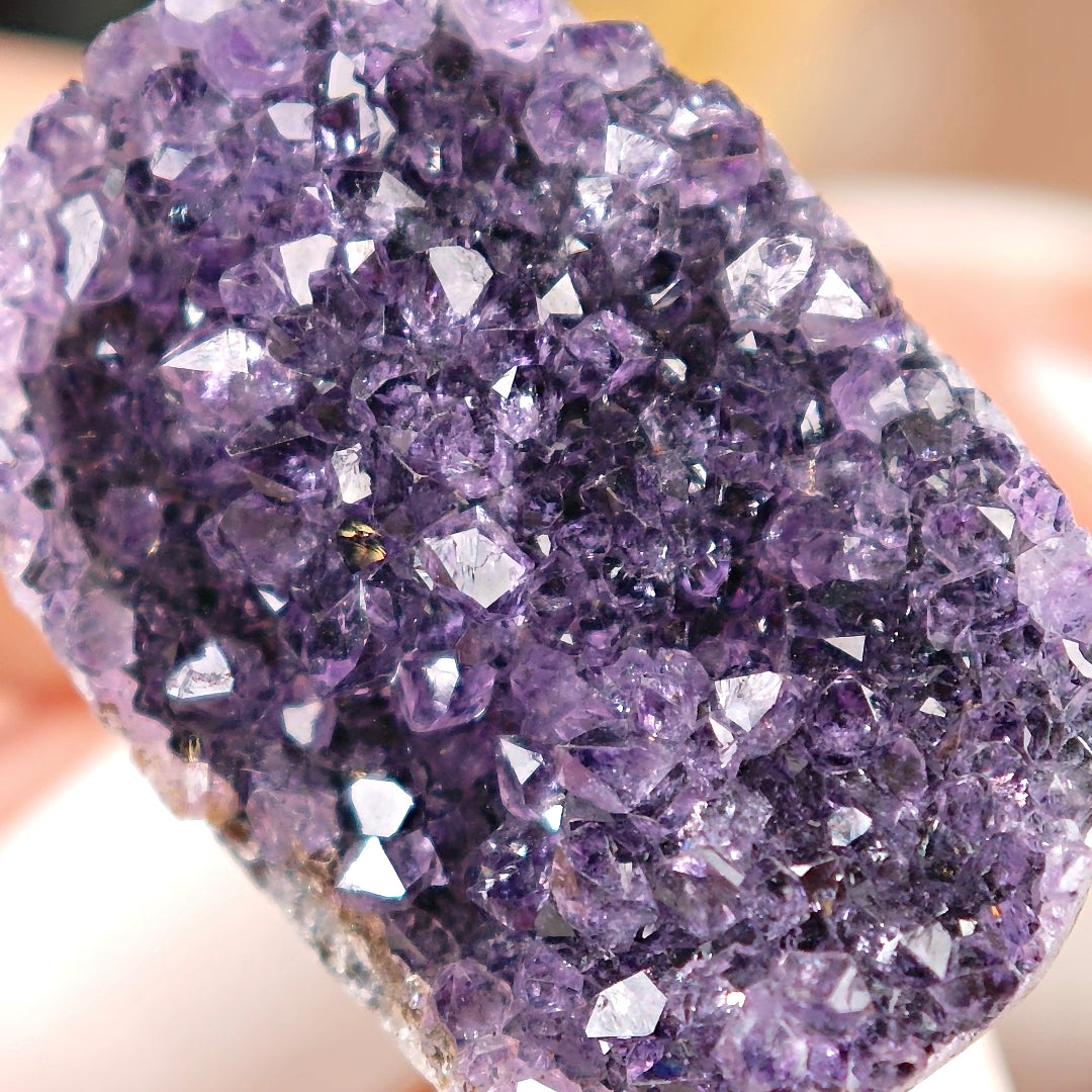 Raw Amethyst Adjustable Ring – Natural Mineral Stone Ring, Handmade One of a Kind Jewelry-060