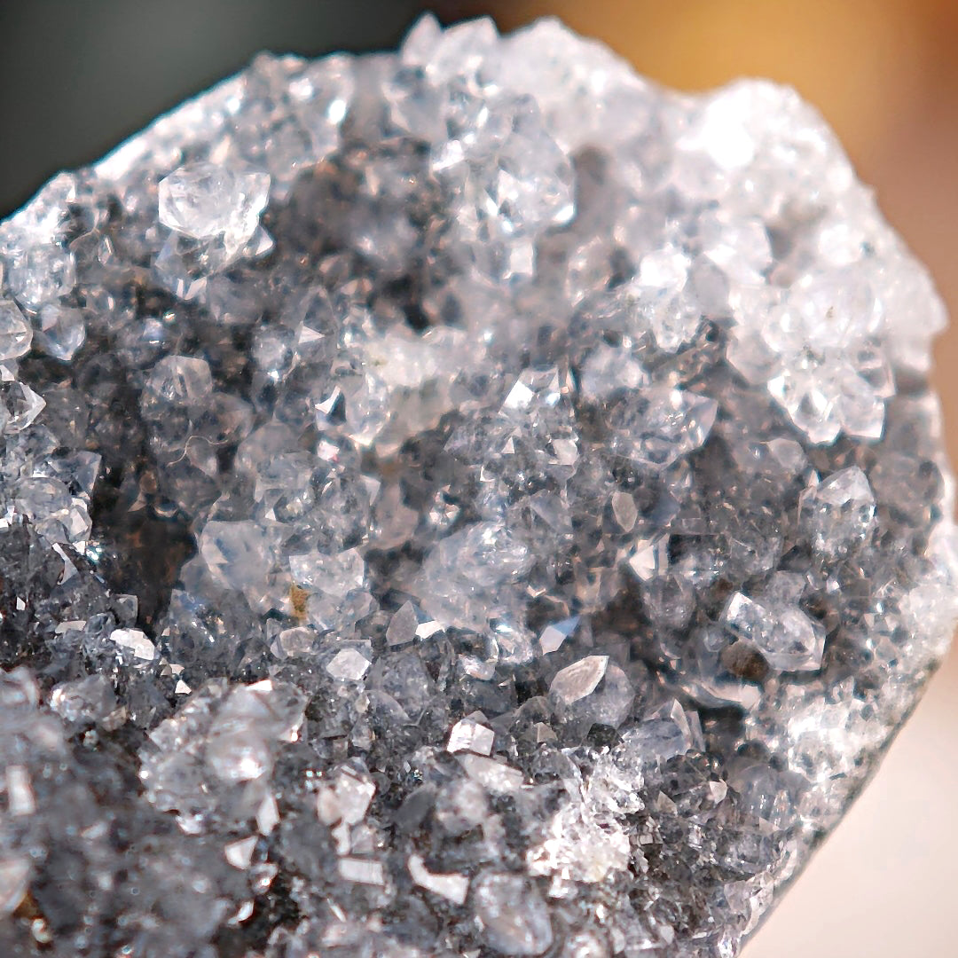 Raw Druzy Quartz Adjustable Ring – Natural Mineral Stone Ring, Handmade One of a Kind Jewelry-061