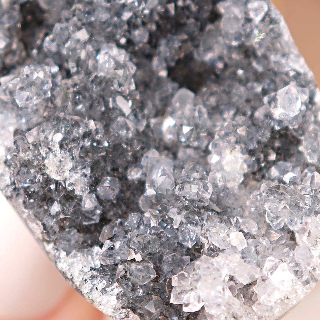 Raw Druzy Quartz Adjustable Ring – Natural Mineral Stone Ring, Handmade One of a Kind Jewelry-061