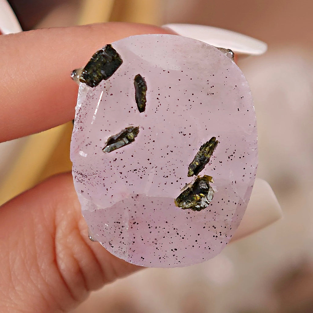 Raw Garden Quartz Adjustable Ring – Natural Mineral Stone Ring, Handmade One of a Kind Jewelry-062