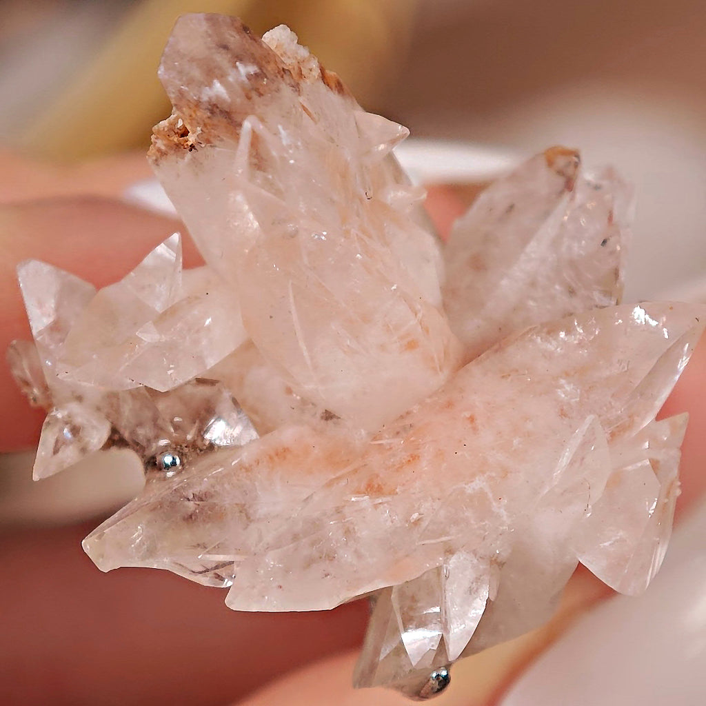 Raw Pink Calcite Adjustable Ring – Natural Mineral Stone Ring, Handmade One of a Kind Jewelry-064