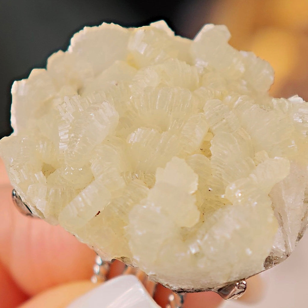 Raw Prehnite Adjustable Ring – Natural Mineral Stone Ring, Handmade One of a Kind Jewelry-076