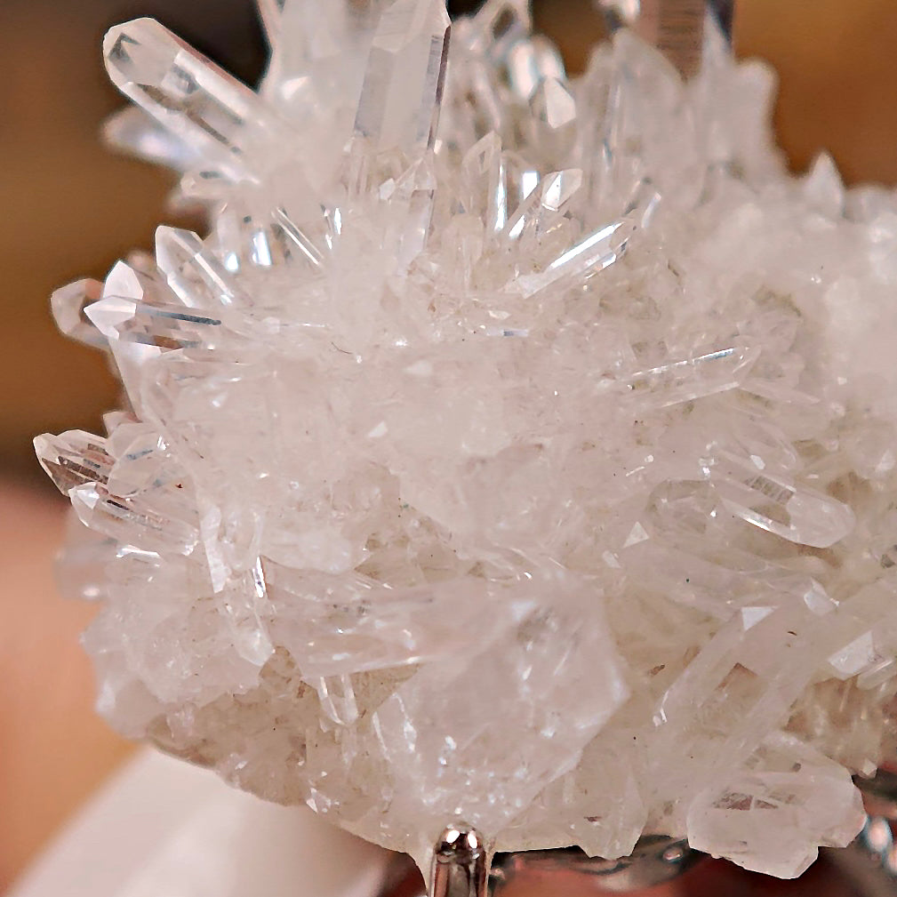 Raw White Crystal Adjustable Ring – Natural Mineral Stone Ring, Handmade One of a Kind Jewelry-080