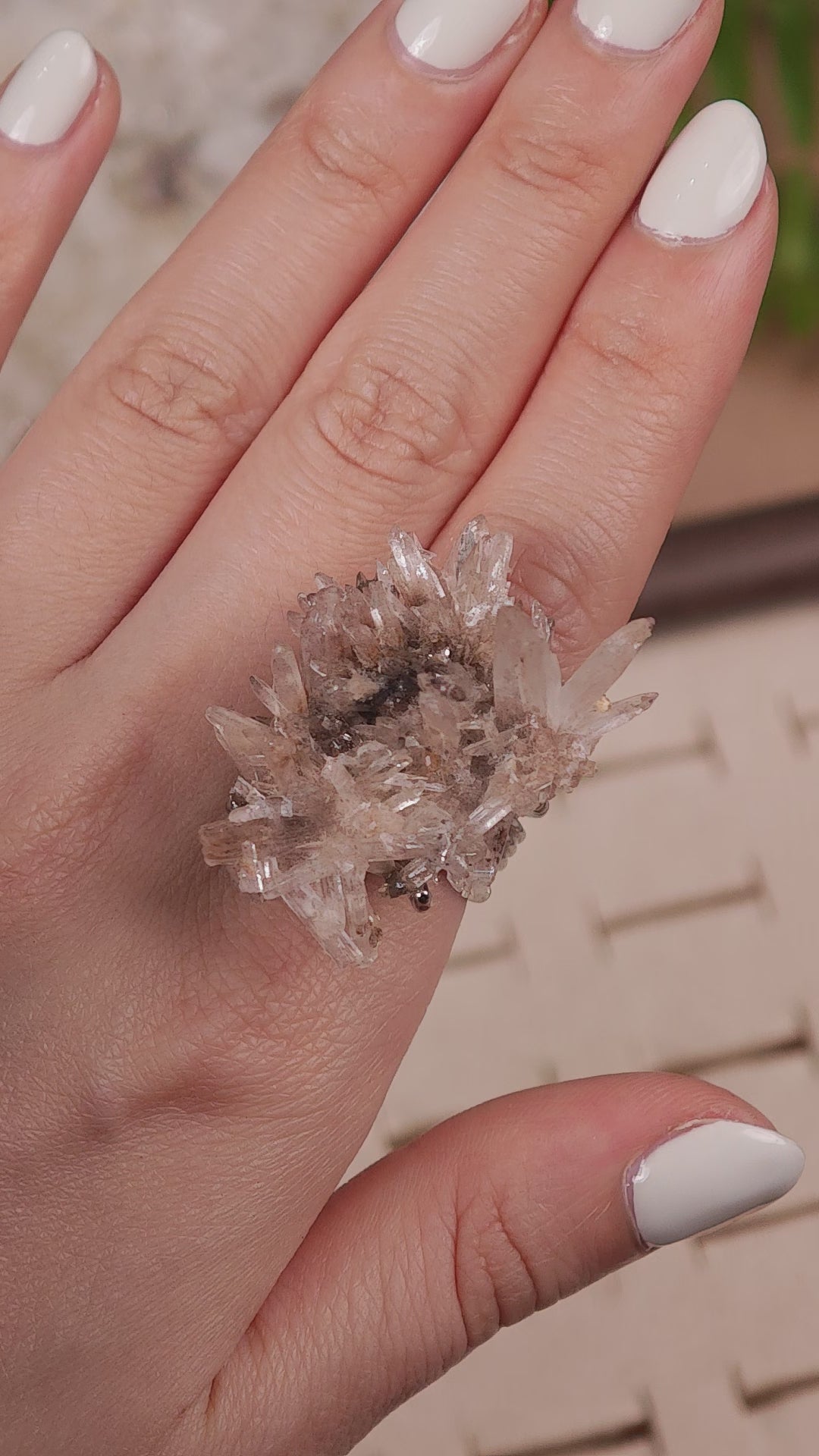 Raw Creedite Adjustable Ring – Natural Mineral Stone Ring, Handmade One of a Kind Jewelry-008